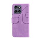 For Motorola Edge 50 Neo Dual-color Splicing Flip Leather Phone Case(Purple) - 3