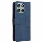 For Motorola Moto G56 5G Dual-color Splicing Flip Leather Phone Case(Blue) - 3
