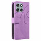 For Motorola Moto G56 5G Dual-color Splicing Flip Leather Phone Case(Purple) - 3
