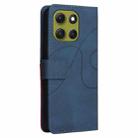 For Motorola Moto G86 5G Dual-color Splicing Flip Leather Phone Case(Blue) - 3