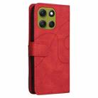 For Motorola Moto G86 5G Dual-color Splicing Flip Leather Phone Case(Red) - 3