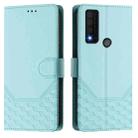 For TCL 30 XE 5G Honeycomb Embossing RFID Leather Phone Case(Mint Green) - 2