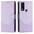 For TCL 30 XE 5G Honeycomb Embossing RFID Leather Phone Case(Light Purple) - 2