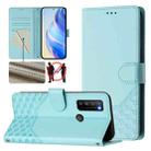 For TCL 30 XL Honeycomb Embossing RFID Leather Phone Case(Mint Green) - 1