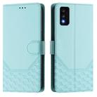 For TCL 30T Honeycomb Embossing RFID Leather Phone Case(Mint Green) - 2