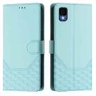 For TCL 30Z Honeycomb Embossing RFID Leather Phone Case(Mint Green) - 2