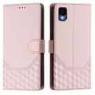 For TCL 30Z Honeycomb Embossing RFID Leather Phone Case(Pink) - 2