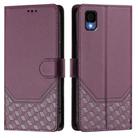 For TCL 30Z Honeycomb Embossing RFID Leather Phone Case(Violet) - 2