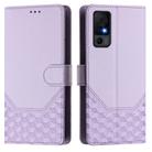 For TCL 40 XL Honeycomb Embossing RFID Leather Phone Case(Light Purple) - 2