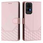 For TCL 50 LE Honeycomb Embossing RFID Leather Phone Case(Pink) - 2