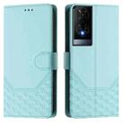 For TCL 50 XE Honeycomb Embossing RFID Leather Phone Case(Mint Green) - 2