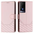 For TCL 50 XE Honeycomb Embossing RFID Leather Phone Case(Pink) - 2