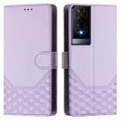 For TCL 50 XE Honeycomb Embossing RFID Leather Phone Case(Light Purple) - 2