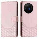 For TCL 50 XL Honeycomb Embossing RFID Leather Phone Case(Pink) - 2