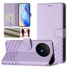 For TCL 50 XL Honeycomb Embossing RFID Leather Phone Case(Light Purple) - 1