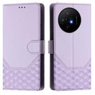 For TCL 50 XL Honeycomb Embossing RFID Leather Phone Case(Light Purple) - 2