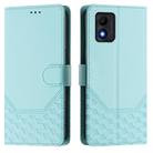 For TCL 303 Honeycomb Embossing RFID Leather Phone Case(Mint Green) - 2