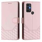 For TCL 305 / 306 Honeycomb Embossing RFID Leather Phone Case(Pink) - 2