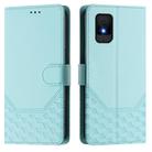 For TCL 502 Honeycomb Embossing RFID Leather Phone Case(Mint Green) - 2