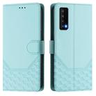 For TCL Stylus 5G Honeycomb Embossing RFID Leather Phone Case(Mint Green) - 2