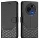 For TCL 60 NxtPaper Honeycomb Embossing RFID Leather Phone Case(Black) - 2