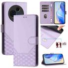 For TCL 60 NxtPaper Honeycomb Embossing RFID Leather Phone Case(Light Purple) - 1