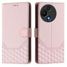 For TCL 605 / 60 SE Honeycomb Embossing RFID Leather Phone Case(Pink) - 2