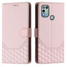 For Infinix Hot 10 Play / Hot 11 Play Honeycomb Embossing RFID Leather Phone Case(Pink) - 2