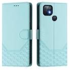 For Infinix Hot 10i Honeycomb Embossing RFID Leather Phone Case(Mint Green) - 2