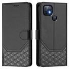 For Infinix Hot 10i Honeycomb Embossing RFID Leather Phone Case(Black) - 2