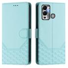 For Infinix Hot 12 Play Honeycomb Embossing RFID Leather Phone Case(Mint Green) - 2