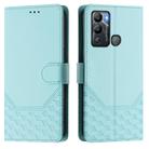 For Infinix Hot 12i / Hot 20i Honeycomb Embossing RFID Leather Phone Case(Mint Green) - 2