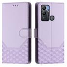 For Infinix Hot 12i / Hot 20i Honeycomb Embossing RFID Leather Phone Case(Light Purple) - 2