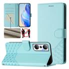 For Infinix Hot 20 4G Honeycomb Embossing RFID Leather Phone Case(Mint Green) - 1