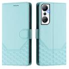 For Infinix Hot 20 4G Honeycomb Embossing RFID Leather Phone Case(Mint Green) - 2