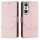 For Infinix Hot 20 4G Honeycomb Embossing RFID Leather Phone Case(Pink) - 2