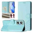 For Infinix Hot 20 5G Honeycomb Embossing RFID Leather Phone Case(Mint Green) - 1