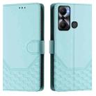 For Infinix Hot 20 Play Honeycomb Embossing RFID Leather Phone Case(Mint Green) - 2