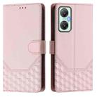 For Infinix Hot 20S / Hot 20 Pro Honeycomb Embossing RFID Leather Phone Case(Pink) - 2