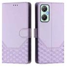 For Infinix Hot 20S / Hot 20 Pro Honeycomb Embossing RFID Leather Phone Case(Light Purple) - 2