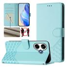 For Infinix Hot 30 4G Honeycomb Embossing RFID Leather Phone Case(Mint Green) - 1