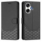 For Infinix Hot 30 4G Honeycomb Embossing RFID Leather Phone Case(Black) - 2