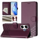 For Infinix Hot 30 4G Honeycomb Embossing RFID Leather Phone Case(Violet) - 1