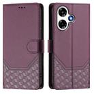 For Infinix Hot 30 4G Honeycomb Embossing RFID Leather Phone Case(Violet) - 2