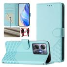 For Infinix Hot 30 5G Honeycomb Embossing RFID Leather Phone Case(Mint Green) - 1