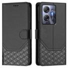 For Infinix Hot 30 5G Honeycomb Embossing RFID Leather Phone Case(Black) - 2