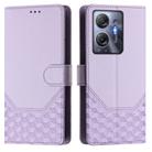 For Infinix Hot 30 5G Honeycomb Embossing RFID Leather Phone Case(Light Purple) - 2