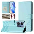 For Infinix Hot 30i Honeycomb Embossing RFID Leather Phone Case(Mint Green) - 1