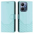 For Infinix Hot 30i Honeycomb Embossing RFID Leather Phone Case(Mint Green) - 2