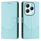 For Infinix Hot 40 4G / Hot 40 Pro 4G Honeycomb Embossing RFID Leather Phone Case(Mint Green) - 2